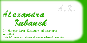 alexandra kubanek business card